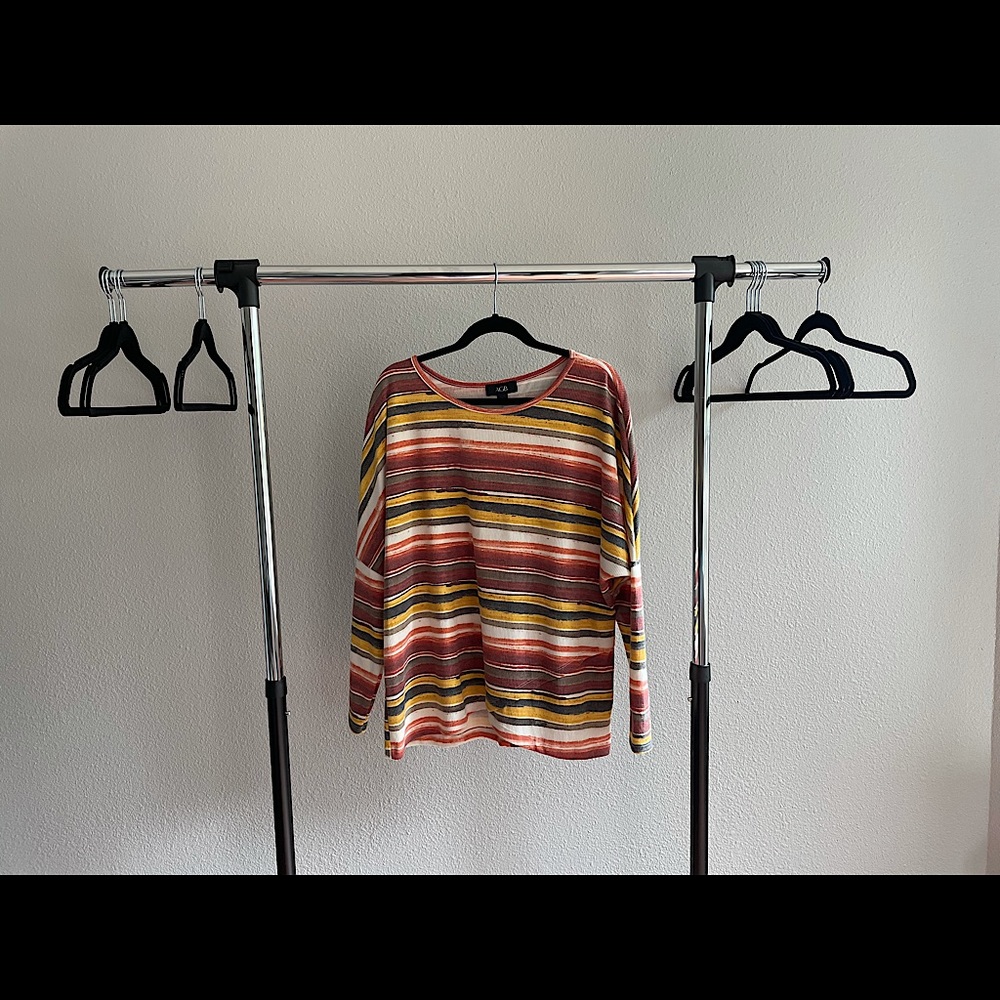 Long Sleeve Colorful Striped Shirt
